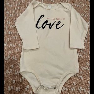 Aspen+Company “All we need is love” onesie size 18-24 months - worn once!